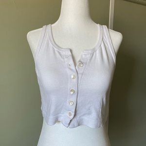 Vintage Cropped Cami with Mother of Pearl Buttons 🕊